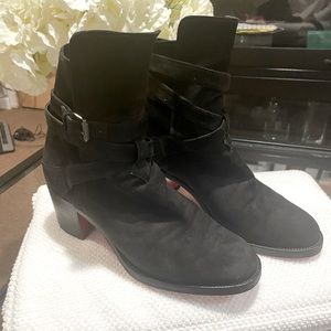 Christian Louboutin mini boot size 7 black suede